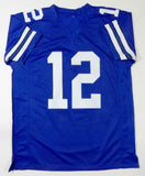 Roger Staubach Autographed Blue Pro Style Jersey w/ HOF - Beckett W Auth *1