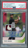 2021 SP Authentic Red 1/5 Nike Swoosh Patch Tiger Woods PSA Authentic Auto 10