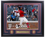 Ronald Acuna Jr. Signed Framed Atlanta Braves 16x20 Batting Photo JSA Holo