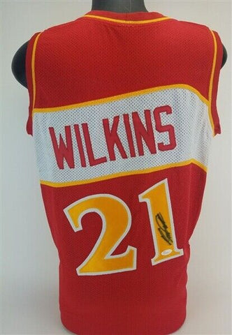 Dominique Wilkins Signed Atlanta Hawks Jersey (JSA COA) 9xNBA All Star 1986-1994