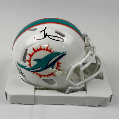 Autographed/Signed Tyreek Hill Miami Dolphins Mini Helmet Beckett BAS COA