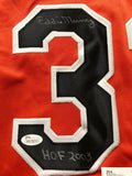 FRAMED Autographed/Signed EDDIE MURRAY 33x42 Baltimore Orange Jersey JSA COA