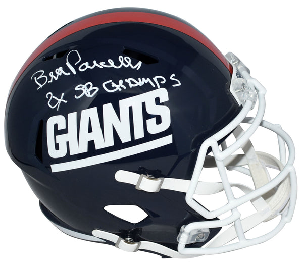 BILL PARCELLS SIGNED NEW YORK GIANTS THROWBACK FULL SIZE HELMET W/ 2X SB CHAMPS