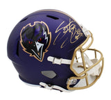 Steve Smith Sr Signed Ravens Speed Full Size ALT Purple Helmet "Agent 89" Insc