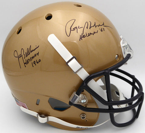 Roger Staubach & Joe Bellino Autographed Full Size Helmet Navy JSA WP92799