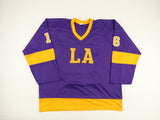 Marcel Dionne Signed Los Angeles Kings Purple Jersey / 4 Inscriptions (Beckett)