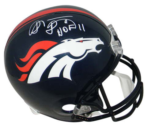 SHANNON SHARPE SIGNED AUTOGRAPHED DENVER BRONCOS FULL SIZE HELMET W/ HOF 11