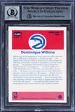 Hawks Dominique Wilkins HOF Signed 1986 Fleer Stickers #11 RC Auto 10 BAS Slab 3