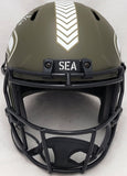 TYLER LOCKETT AUTOGRAPHED SEAHAWKS SALUTE TO SERVICE FULL SIZE HELMET MCS 209184