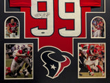 FRAMED HOUSTON TEXANS JJ WATT AUTOGRAPHED SIGNED JERSEY TRISTAR HOLOGRAM