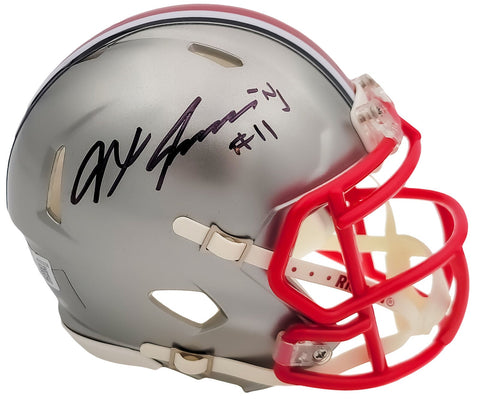 JAXON SMITH-NJIGBA AUTOGRAPHED OHIO STATE FLASH MINI HELMET BECKETT 203467