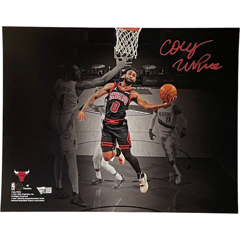 Coby White Autographed/Signed Chicago Bulls 11x14 Photo FAN 46717