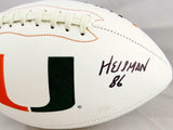 Vinny Testaverde Autographed Miami Hurricanes Logo Football w/ Insc-Beckett Auth