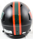 Ray Lewis Signed Miami Hurricanes F/S Black Nights Speed Helmet-Beckett W Holo