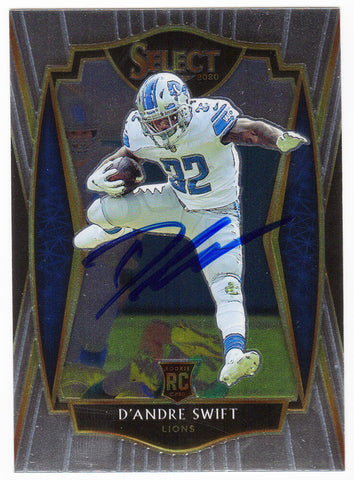 D'Andre Swift Signed Lions 2020 Panini Select Rookie Card #151 - (SCHWARTZ COA)