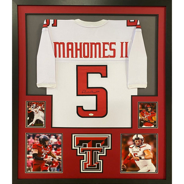 Patrick Mahomes Autographed Signed Framed Texas Tech Jersey JSA