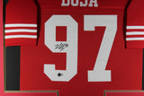 NICK BOSA (49ers red TOWER) Signed Autographed Framed Jersey Beckett