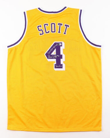 Byron Scott Signed Los Angeles Lakers Jersey "3xNBA Champ & Showtime" (Beckett)