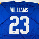 Autographed/Signed Kyren Williams Los Angeles LA Blue Jersey Beckett BAS COA