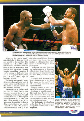 Diego Corrales Autographed Signed Magazine Page Photo PSA/DNA #S48492