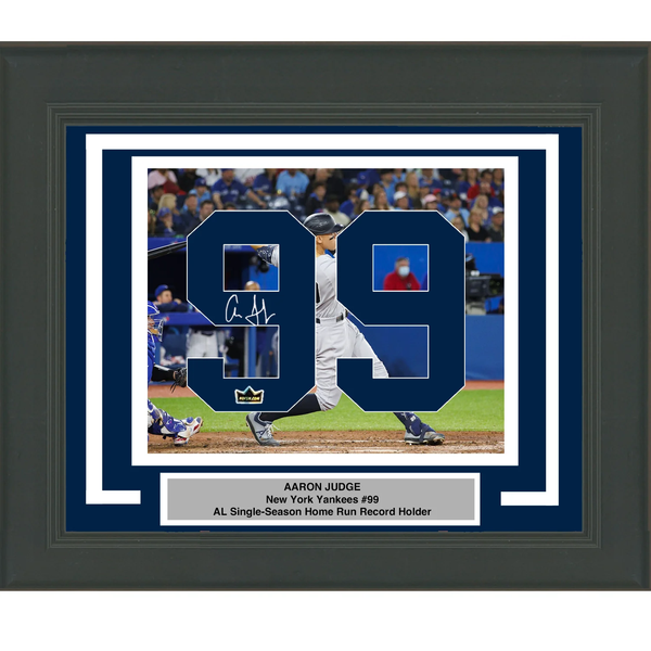 Framed Aaron Judge Facsimile Autographed Jersey Number 20x24 Reprint Auto Photo