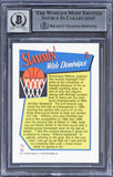 Hawks Dominique Wilkins Signed 1991 Hoops Slam Dunk #2 Card Auto 10! BAS Slabbed