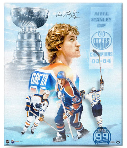 Wayne Gretzky Autographed "1st Stanley Cup" 40th Anniv. 30" x 40" Collage UDA LE