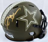 Deion Sanders Signed Cowboys Salute to Service Speed Mini Helmet-Beckett W Holo