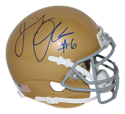 Jeremiah Owusu-Koramoah Signed Notre Dame Schutt Mini Helmet BAS 34072