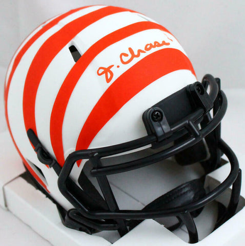 Ja'Marr Chase Autographed Bengals Lunar Speed Mini Helmet *Top -Beckett W Holo