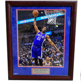 Framed Autographed/Signed Joel Embiid Sixers 76ers 16x20 Photo Fanatics COA