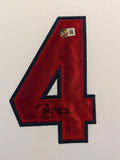 FRAMED IN SUEDE ST LOUIS CARDINALS YADIER MOLINA AUTOGRAPHED JERSEY BECKETT HOLO