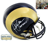 Marshall Faulk Signed St. Louis Rams NFL Riddell Full Size Helmet "HOF 20XI"