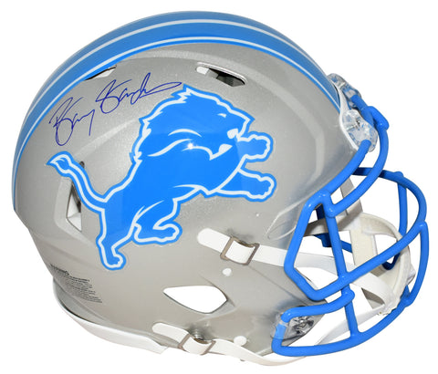 BARRY SANDERS SIGNED DETROIT LIONS NEW 2024 AUTHENTIC SPEED HELMET SCHWARTZ