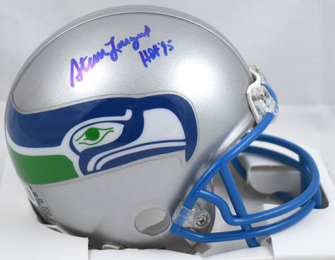 Steve Largent Autographed Seattle Seahawks Mini Helmet - Beckett W Hologram