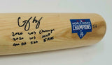 COREY SEAGER Autographed WS Statistic 2020 World Series Bat FANATICS LE 5/6