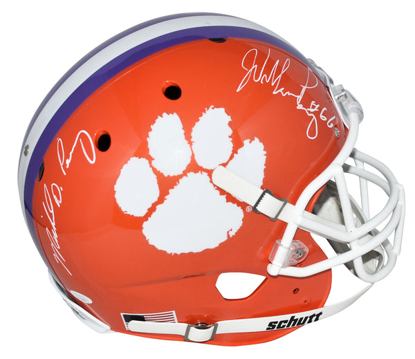 WILLIAM PERRY & MICHAEL DEAN PERRY SIGNED CLEMSON TIGERS FULL SIZE HELMET JSA