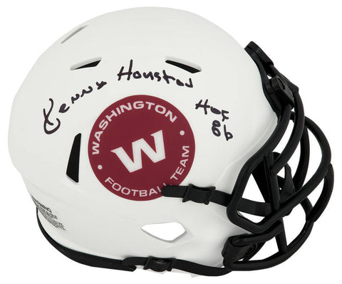 Ken Houston Signed Washington (WFT) Lunar Riddell Mini Helmet w/HOF'86 -(SS COA)