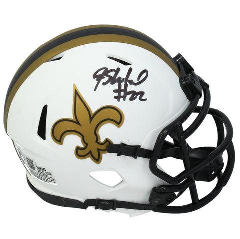Rashid Shaheed Autographed Saints 'Lunar Eclipse' Mini Speed Helmet Beckett