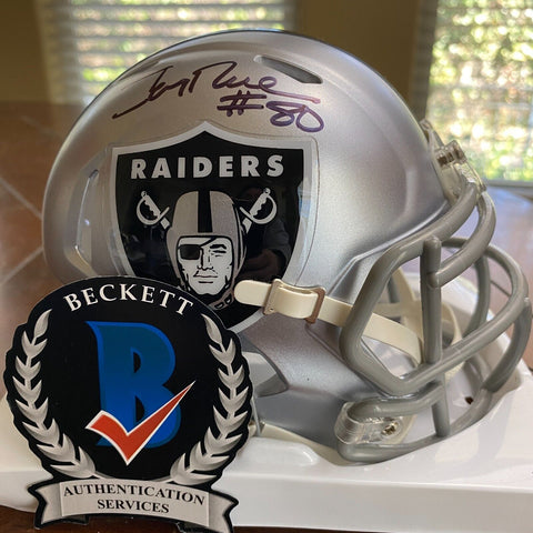 Jerry Rice Signed Autographed Oakland Raiders Mini Helmet Beckett