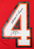 Buccaneers John Lynch "3x Insc" Signed Red M&N TB Jersey BAS Witnessed