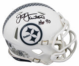 Steelers Jack Lambert Signed Salute To Service III Speed Mini Helmet BAS Witness