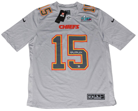 PATRICK MAHOMES SIGNED KANSAS CITY CHIEFS GRAY NIKE SUPER BOWL LVII JERSEY BAS