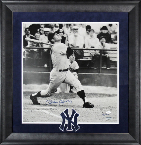 Yankees Mickey Mantle Signed Framed 19.5x20.5 Photo LE #41/100 JSA & Fanatics