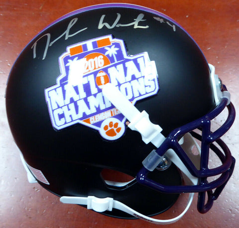 DESHAUN WATSON AUTOGRAPHED SIGNED CLEMSON CHAMPS MINI HELMET BECKETT BAS 113702