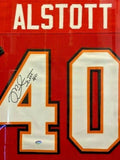 Mike Alstott Signed Tampa Bay Buccaneers 36"x 39" Framed Jersey / 6xPro Bowl F.B