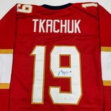 Autographed/Signed Matthew Tkachuk Florida Red Hockey Jersey JSA COA