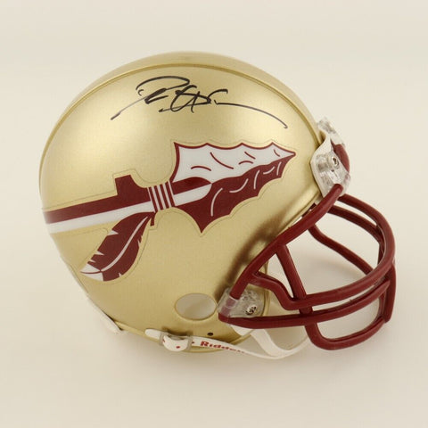 Deion Sanders Signed Florida State Seminoles Mini Helmet (JSA COA) All Pro D.B.