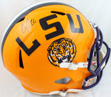 Clyde Edwards-Helaire Autographed LSU Tigers F/S Speed Helmet-Beckett W Hologram