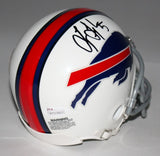 Tyrod Taylor Signed Bills Mini-Helmet (JSA ) Buffalo Starting QB / 2015 Pro Bowl